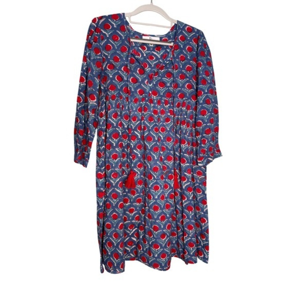 The Fox and the Mermaid Venice Kerana Mini Dress - Block Printed‎ Cotton